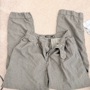 Lauren Ralph Lauren Light Gray Wide-Leg Trousers